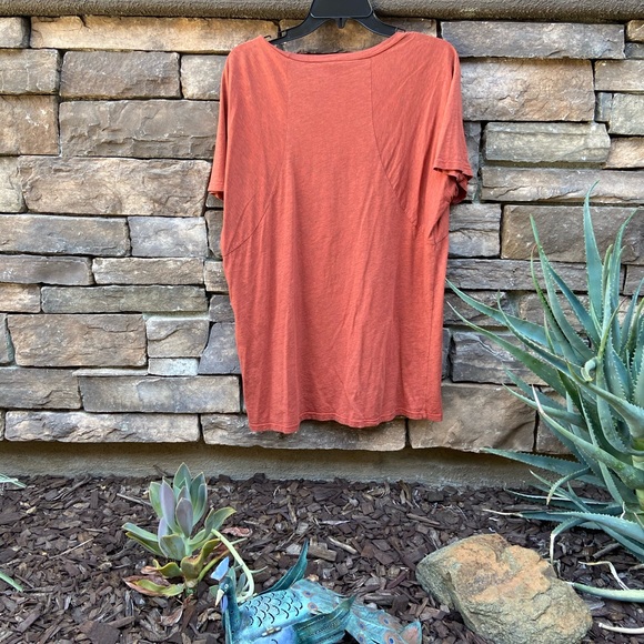 OBEY FLOWY BURNT ORANGE SKULL TUNIC TEE - Picture 2 of 3